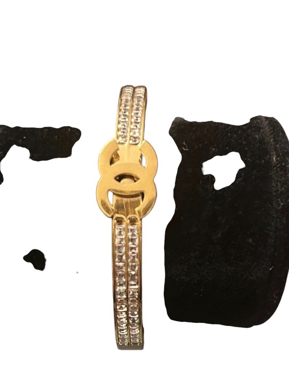“iced Out”Gold toned and Silver Bracelet... - Picture 3 of 10